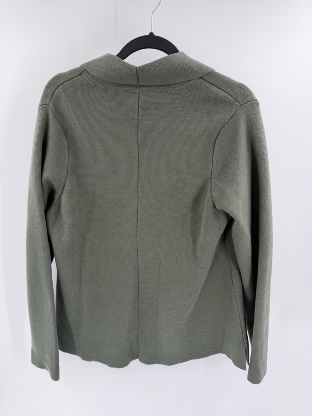 Summersalt Olive Green Knit Single Buttoned blazer jacket organic cotton XL - Picture 3 of 6